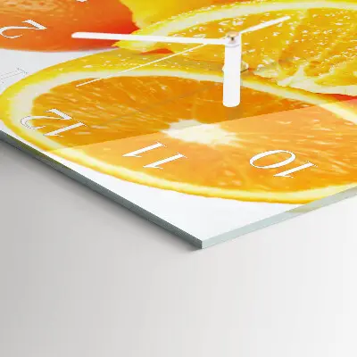 Quadratische wanduhr Orangen