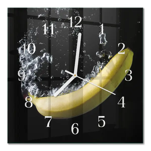 Glasuhr quadratisch Banane