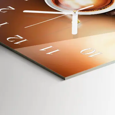 Wanduhr mit motiv quadratisch Kaffee