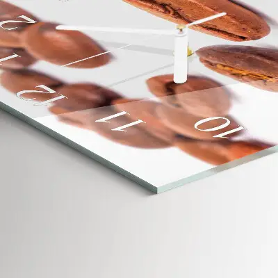 Quadratische wanduhr Kaffeebohnen