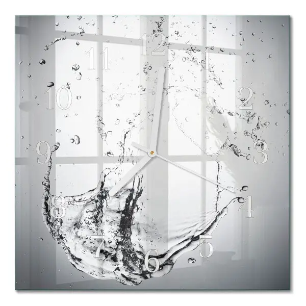 Moderne wanduhr quadratisch Wasser