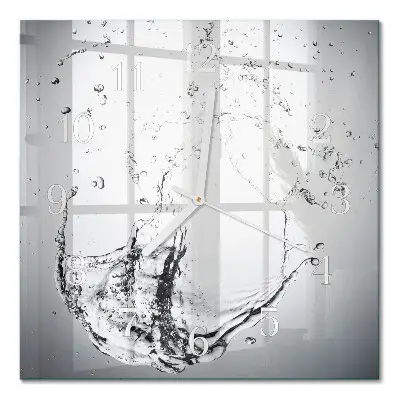 Moderne wanduhr quadratisch Wasser