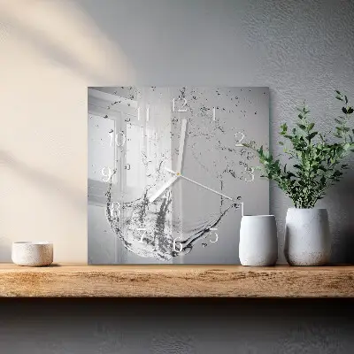 Moderne wanduhr quadratisch Wasser