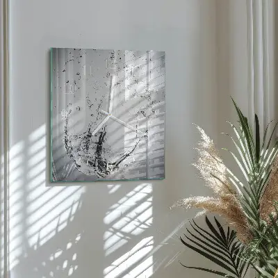 Moderne wanduhr quadratisch Wasser