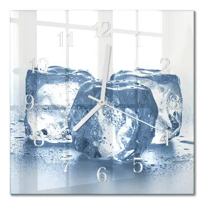 Quadratische wanduhr Eis