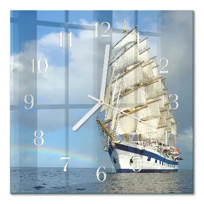 Quadratische wanduhr modern Schiff