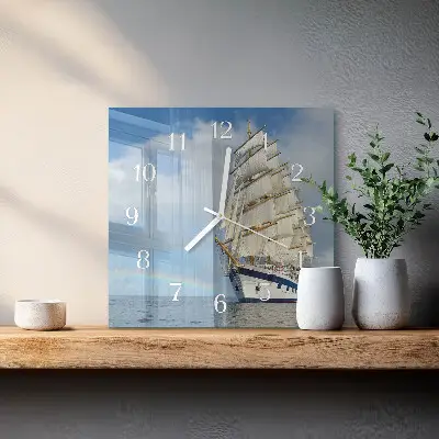 Quadratische wanduhr modern Schiff