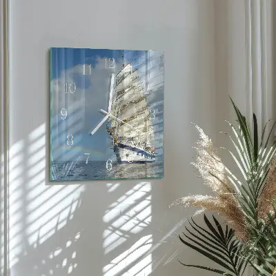 Quadratische wanduhr modern Schiff