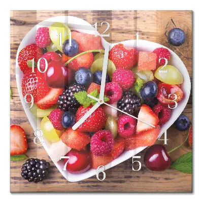 Wanduhr mit motiv quadratisch Obst