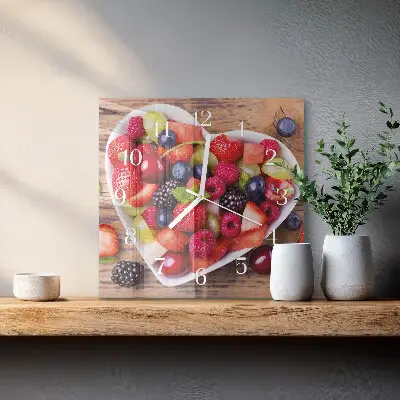Wanduhr mit motiv quadratisch Obst