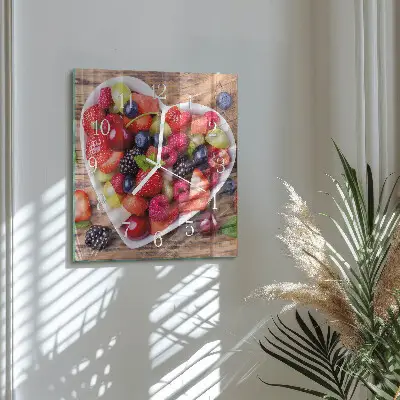 Wanduhr mit motiv quadratisch Obst
