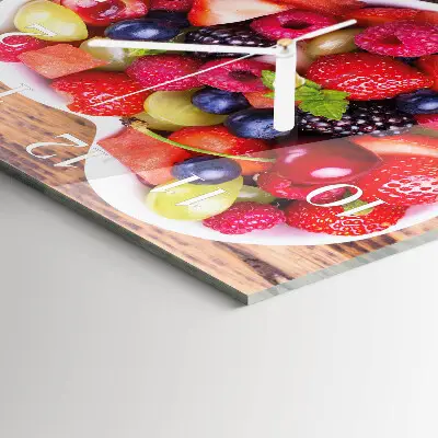 Wanduhr mit motiv quadratisch Obst