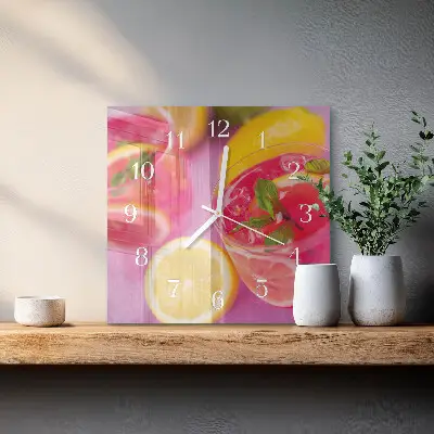 Moderne wanduhr quadratisch Zitrusfrüchte