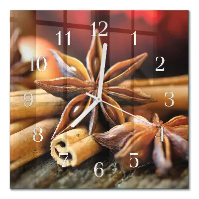 Quadratische wanduhr Anis-Zimt