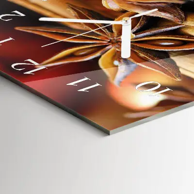 Quadratische wanduhr Anis-Zimt