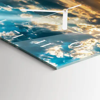 Glasuhr quadratisch Himmel