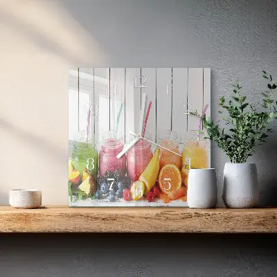 Moderne wanduhr quadratisch Cocktail