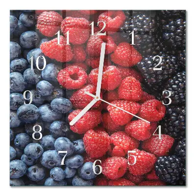 Quadratische wanduhr modern Beeren