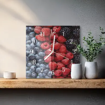 Quadratische wanduhr modern Beeren