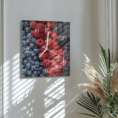 Quadratische wanduhr modern Beeren