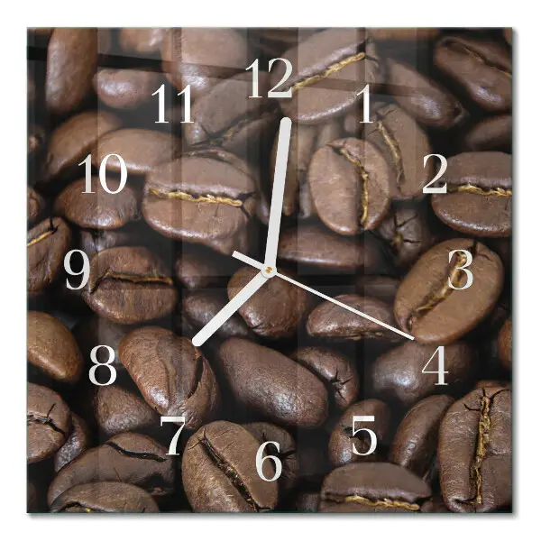 Quadratische wanduhr Kaffee