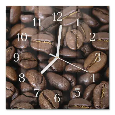 Quadratische wanduhr Kaffee