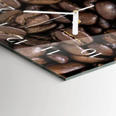 Quadratische wanduhr Kaffee