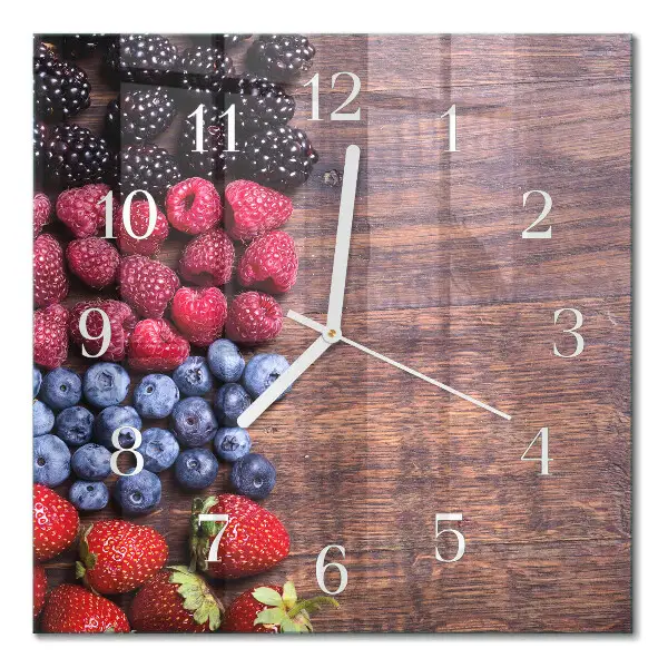 Wanduhr mit motiv quadratisch Waldfrüchte
