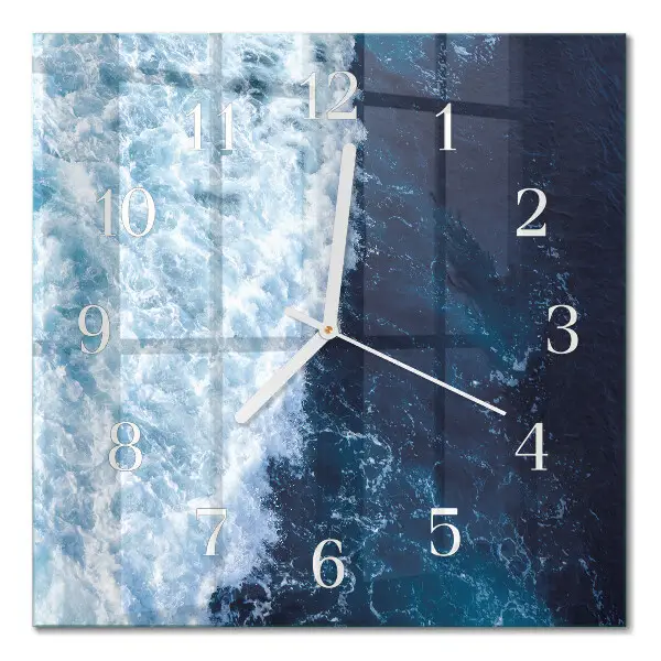 Quadratische wanduhr Meereswellen