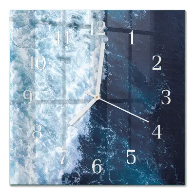 Quadratische wanduhr Meereswellen