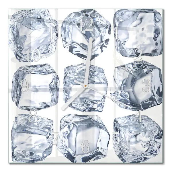 Quadratische wanduhr modern Eis