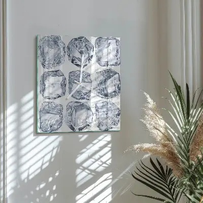 Quadratische wanduhr modern Eis