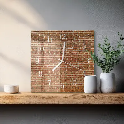 Wanduhr mit motiv quadratisch Ziegel