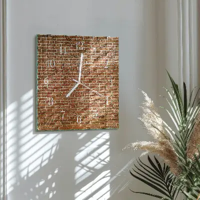 Wanduhr mit motiv quadratisch Ziegel