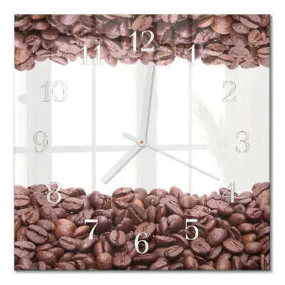 Wanduhr mit motiv quadratisch Kaffeebohnen