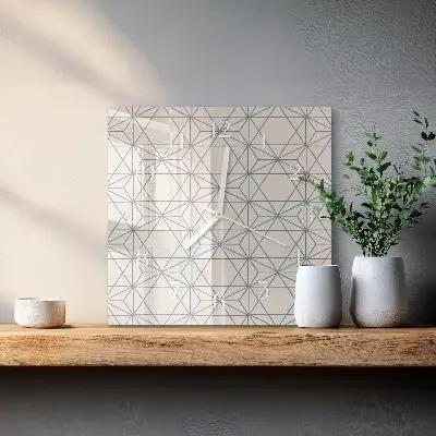 Wanduhr mit motiv quadratisch Geometrisches Muster