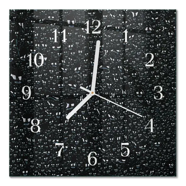 Quadratische wanduhr modern Wassertropfen