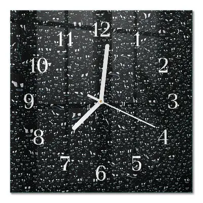 Quadratische wanduhr modern Wassertropfen
