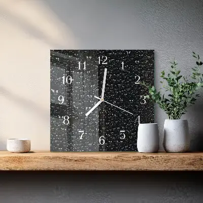 Quadratische wanduhr modern Wassertropfen