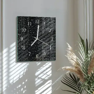 Quadratische wanduhr modern Wassertropfen