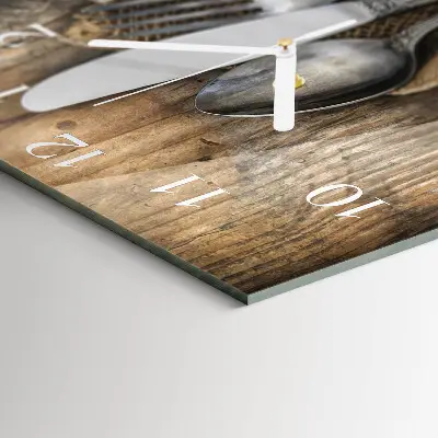 Wanduhr mit motiv quadratisch Besteck