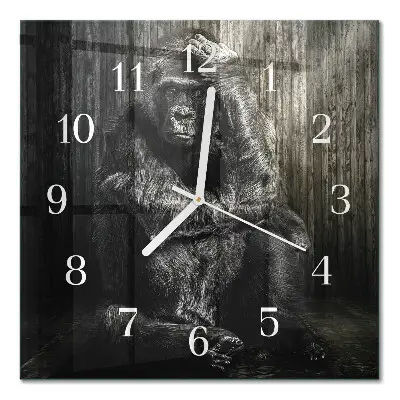 Quadratische wanduhr modern Gorilla