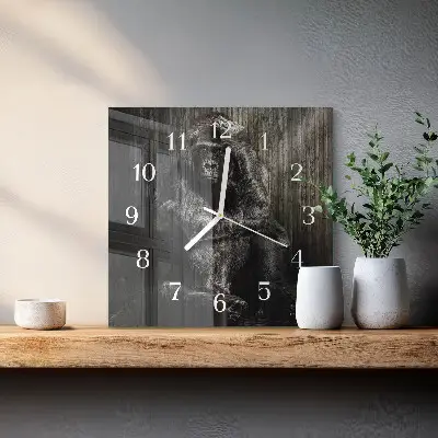 Quadratische wanduhr modern Gorilla