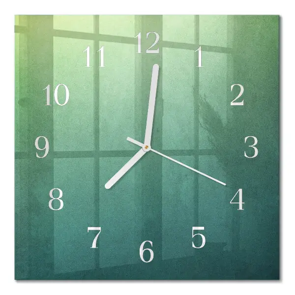 Wanduhr mit motiv quadratisch Grüner Farbverlauf