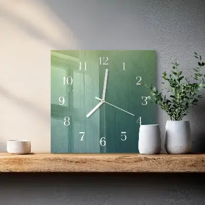 Wanduhr mit motiv quadratisch Grüner Farbverlauf