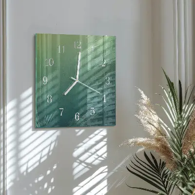 Wanduhr mit motiv quadratisch Grüner Farbverlauf