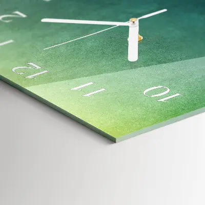 Wanduhr mit motiv quadratisch Grüner Farbverlauf