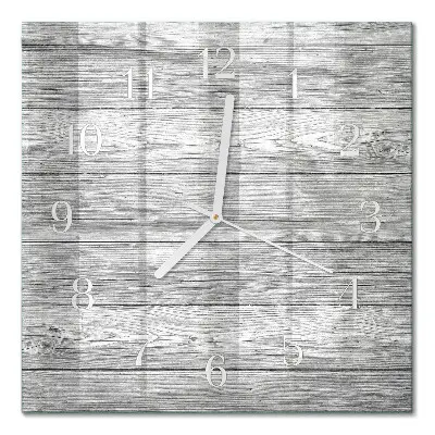 Wanduhr mit motiv quadratisch Graues Holz