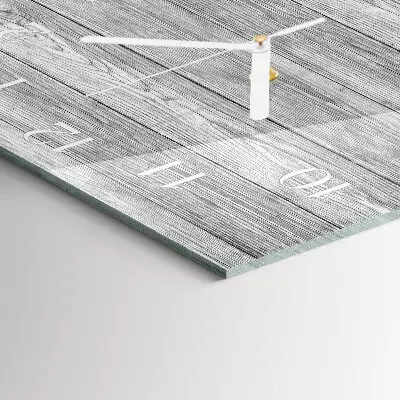 Wanduhr mit motiv quadratisch Graues Holz