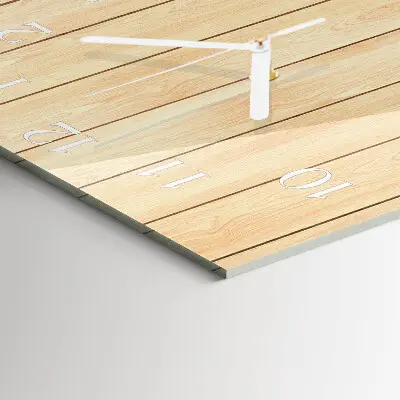 Glasuhr quadratisch Holz